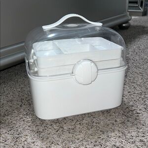 3 Tier White Makeup Storage Organizer